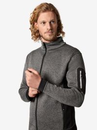 Unisex Fleecejacke Christoph anthrazit-schwarz